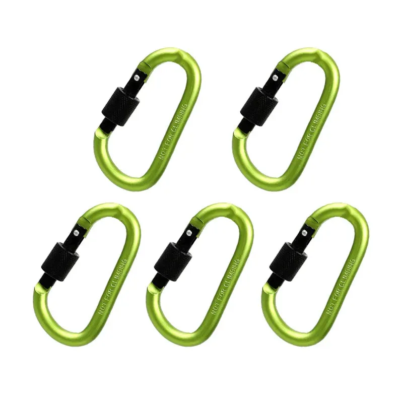 5PCS Aluminium Alloy Carabiner Clip Set for Outdoor and Daily Use