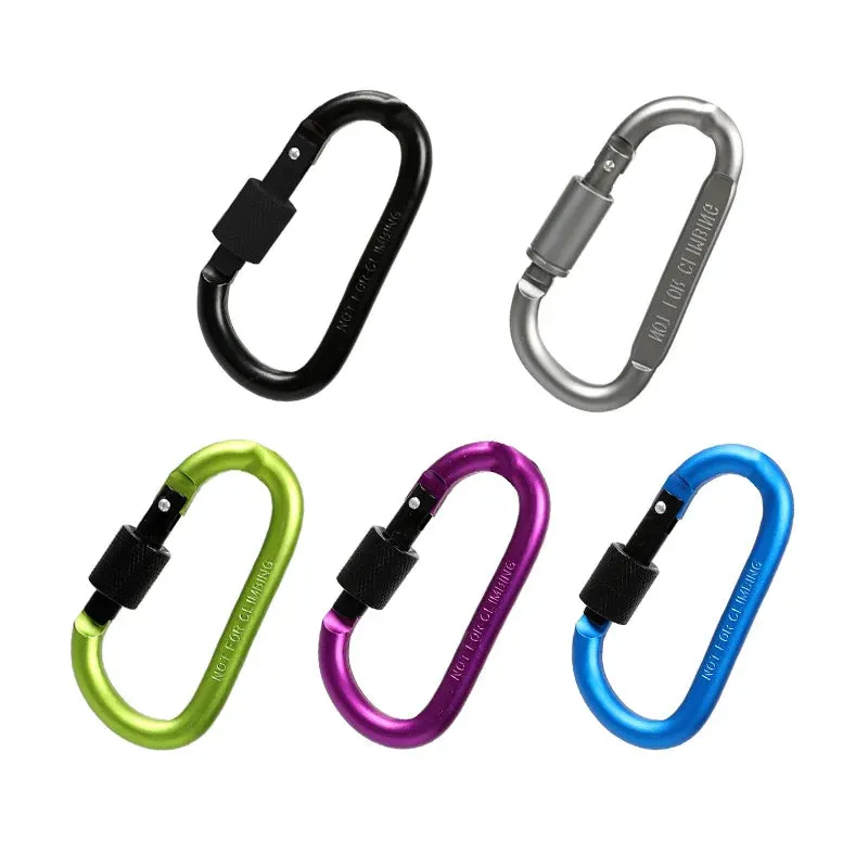 5PCS Aluminium Alloy Carabiner Clip Set for Outdoor and Daily Use