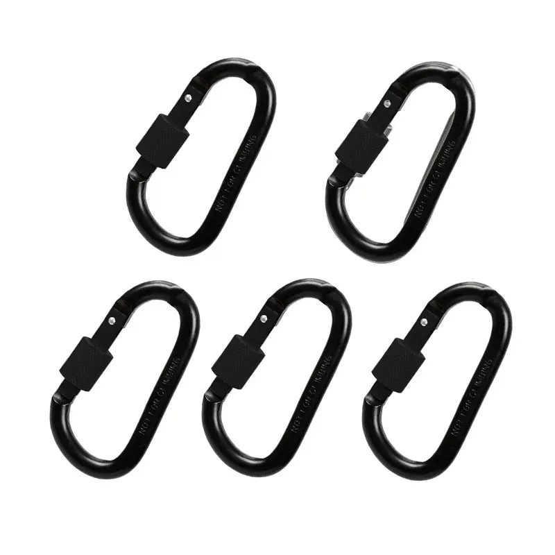5PCS Aluminium Alloy Carabiner Clip Set for Outdoor and Daily Use