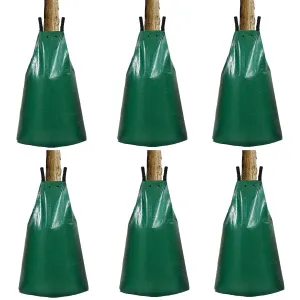 6-Pack 20 Gallon PVC Tree Watering Bags,Heavy Duty Slow Release Drip Irrigation Bag for Newly Planted or Established Trees,Reusable