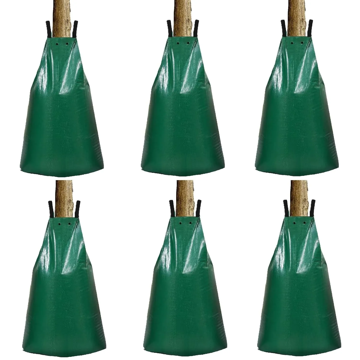 6-Pack 20 Gallon PVC Tree Watering Bags,Heavy Duty Slow Release Drip Irrigation Bag for Newly Planted or Established Trees,Reusable
