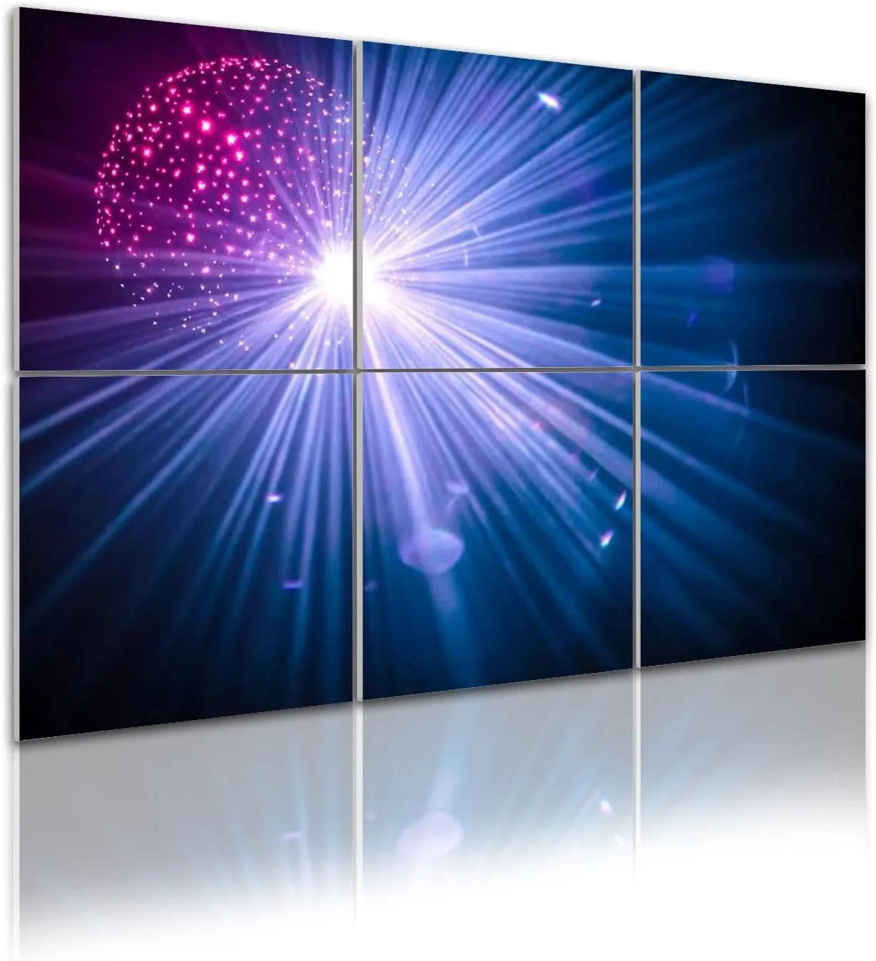6 Pack Art Acoustic Panels Giant disco shining light from Sound Absorbing Panel 48"x72" Soundproof Wall Panels Acoustic Wall Art for Studios, Office, Theaters