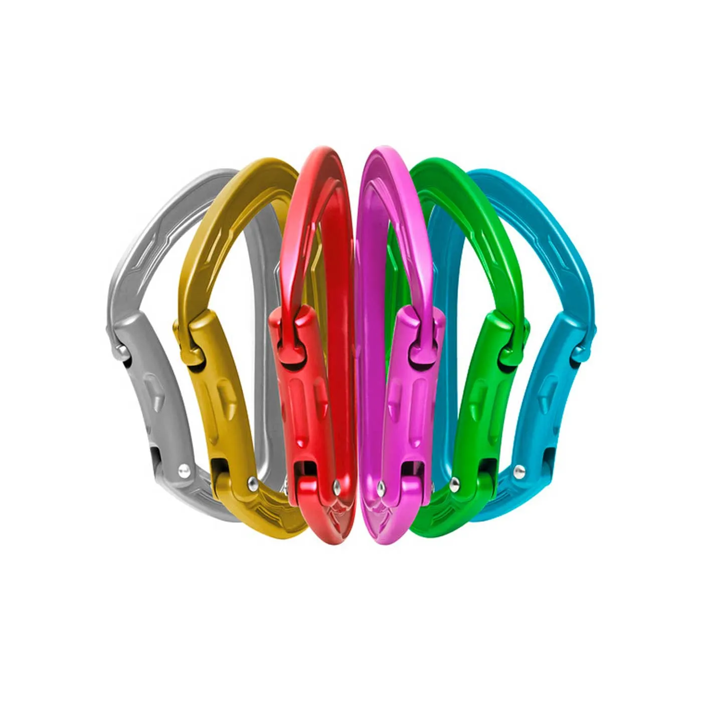 6 pack - Mission Bent Gate Carabiner