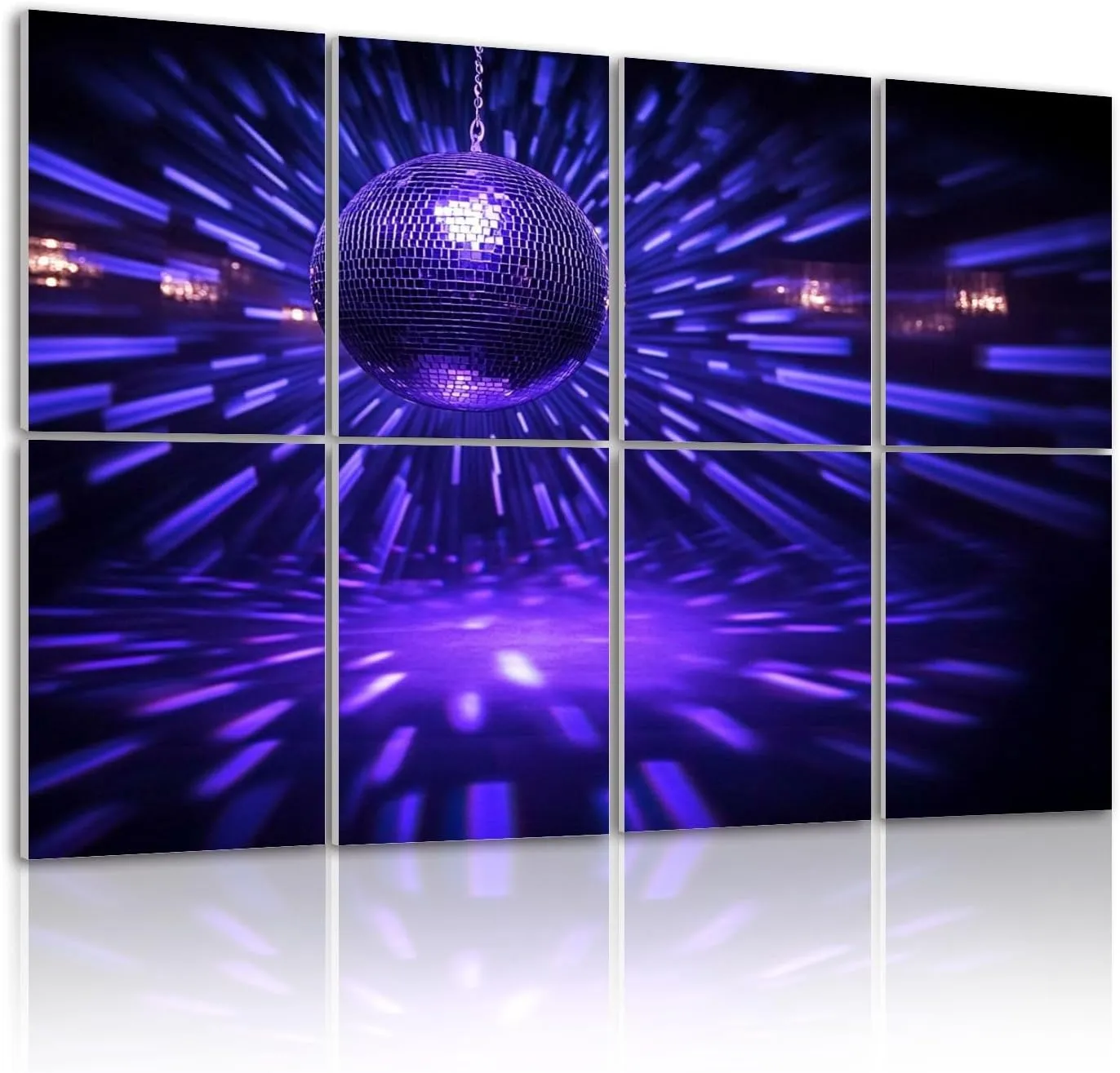 8 Pack Art Acoustic Panels Disco ball dark room creating spots wall Sound Absorbing Panel 32"x48" Soundproof Wall Panels Acoustic Wall Art for Studios, Office, Theaters