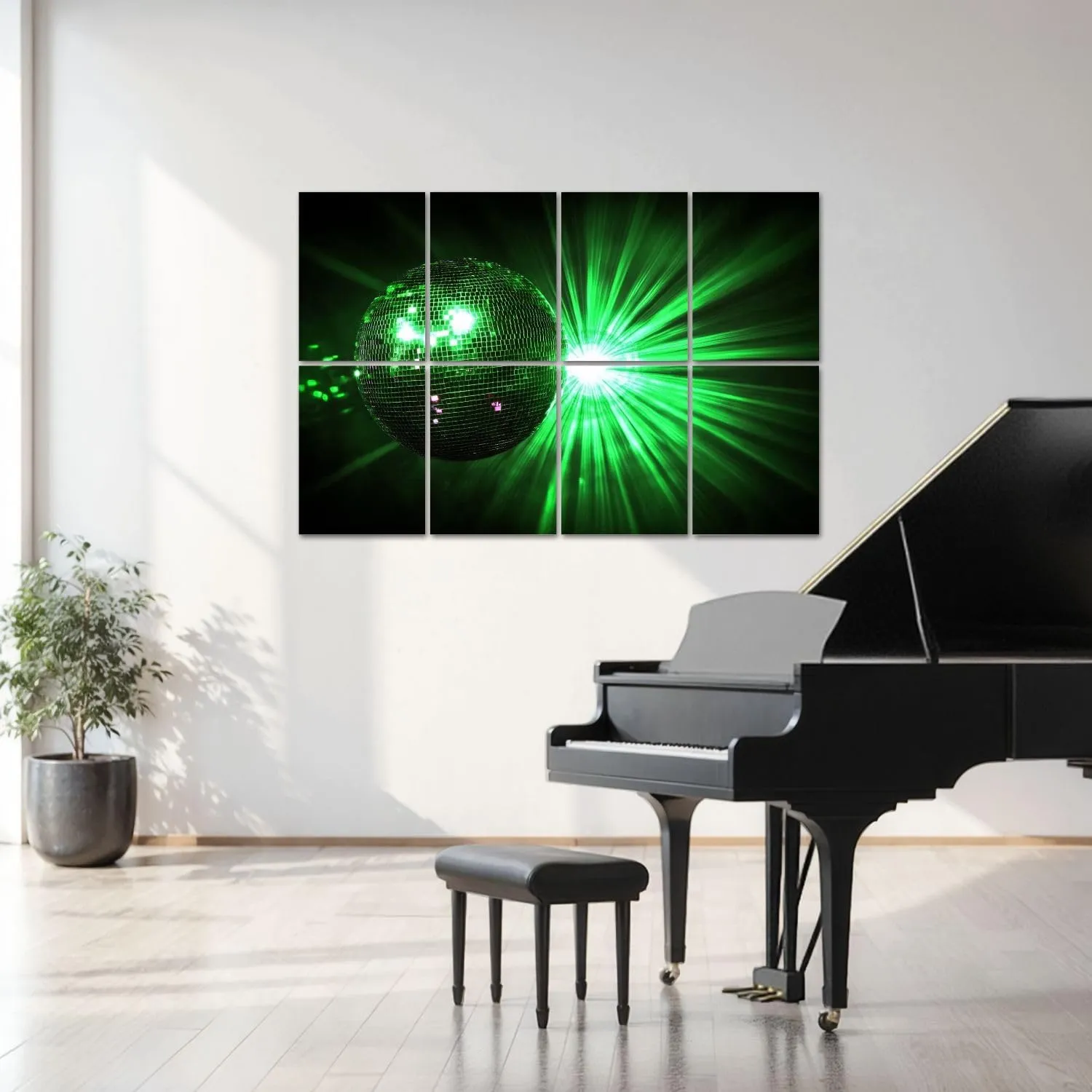 8 Pack Art Acoustic Panels Disco ball Nightlife Sound Absorbing Panel 32"x48" Soundproof Wall Panels Acoustic Wall Art for Studios, Office, Theaters