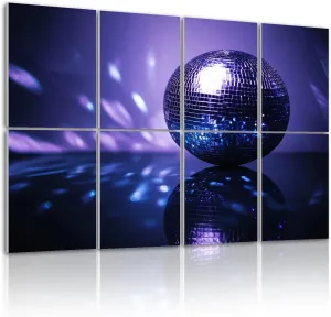 8 Pack Art Acoustic Panels Disco Ball Sound Absorbing Panel 32"x48" Soundproof Wall Panels Acoustic Wall Art for Studios, Office, Theaters