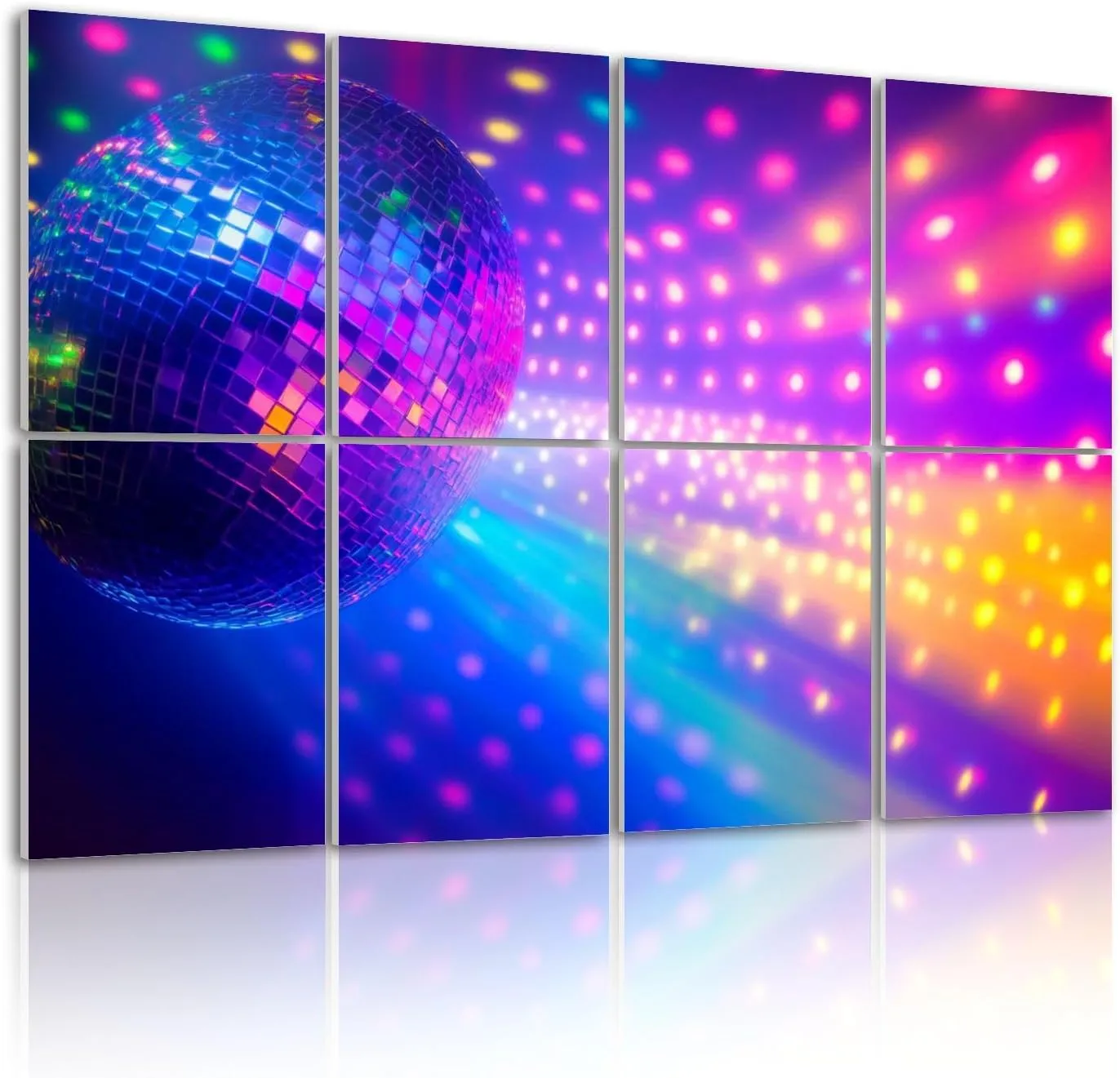 8 Pack Art Acoustic Panels Disco Sound Absorbing Panel 32"x48" Soundproof Wall Panels Acoustic Wall Art for Studios, Office, Theaters