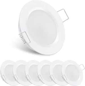 acegoo RV 2.75" Recessed LED Ceiling Light 12V Ultra-Thin Puck Light, Dimmable RV Lights Interior for Camper Van Truck Motorhome Boat Sailboat Roof Under Cabinet Lighting, 6 Pack (White,Warm White)