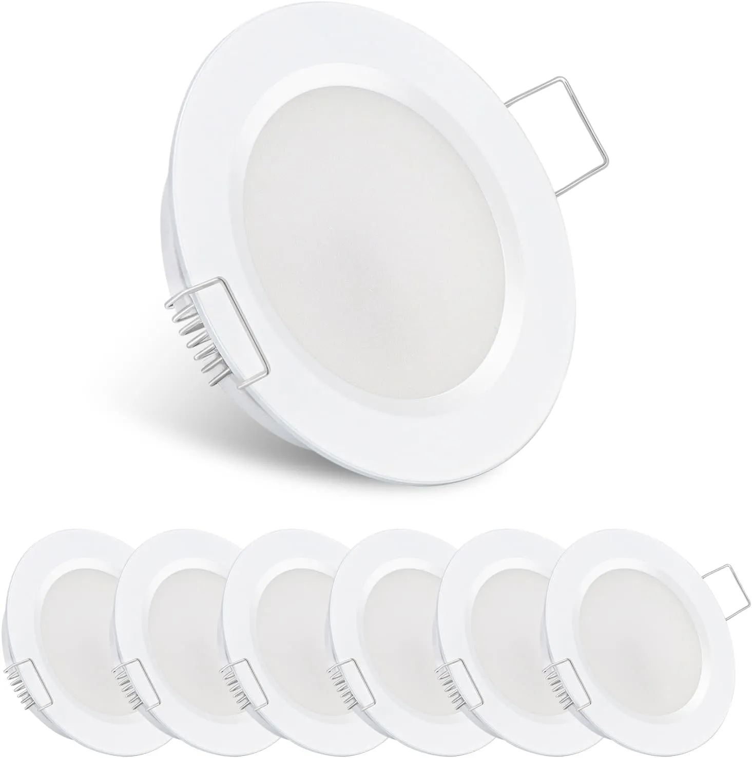 acegoo RV 2.75" Recessed LED Ceiling Light 12V Ultra-Thin Puck Light, Dimmable RV Lights Interior for Camper Van Truck Motorhome Boat Sailboat Roof Under Cabinet Lighting, 6 Pack (White,Warm White)