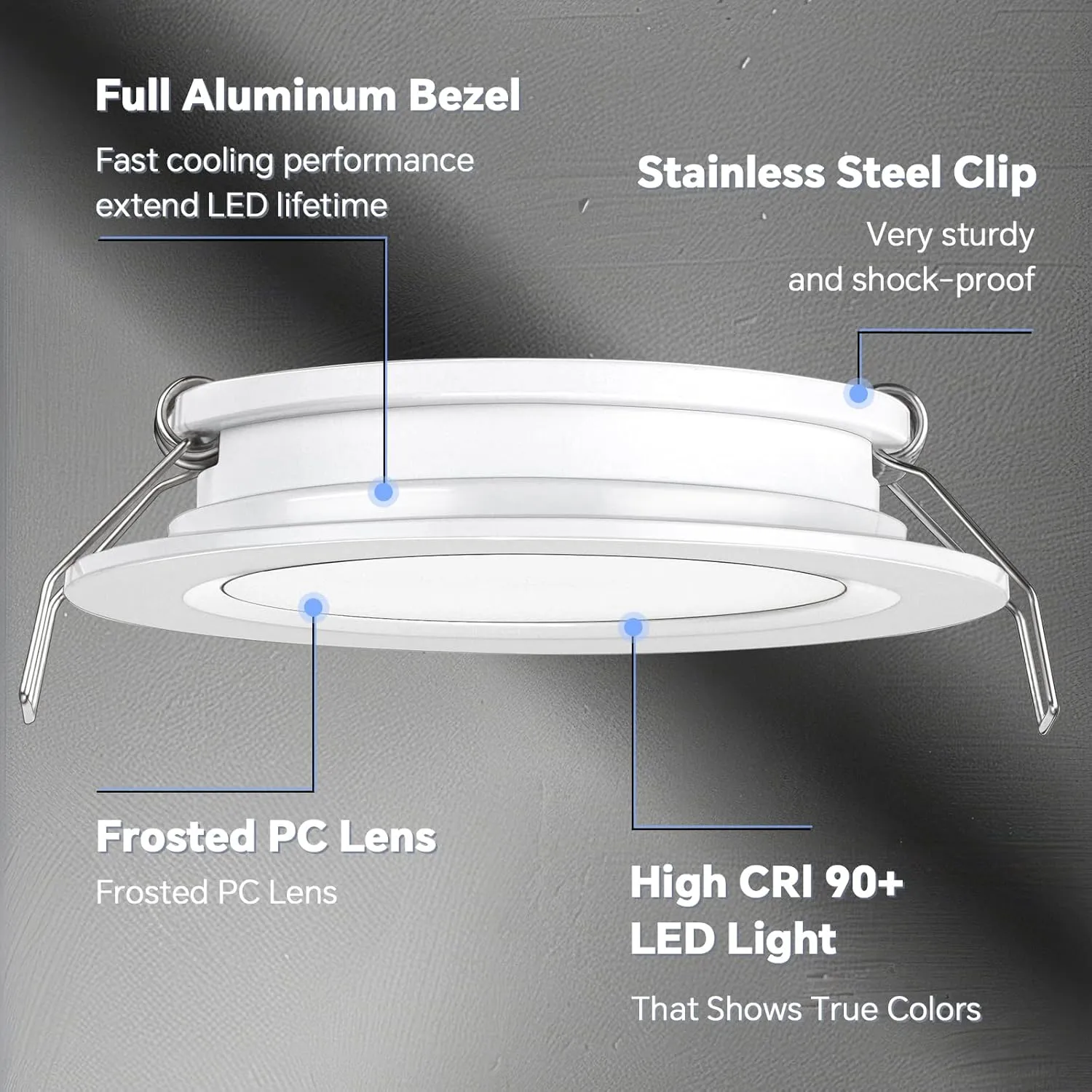 acegoo RV 2.75" Recessed LED Ceiling Light 12V Ultra-Thin Puck Light, Dimmable RV Lights Interior for Camper Van Truck Motorhome Boat Sailboat Roof Under Cabinet Lighting, 6 Pack (White,Warm White)
