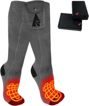 ActionHeat Classic AA Battery Heated Socks for Men and Women Lightweight Cotton Blend Heating Socks