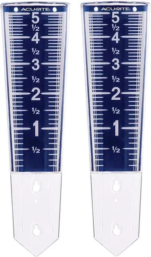 AcuRite Magnifying Rain Gauge 00850W4 (2 Pack) with Mounting Screws