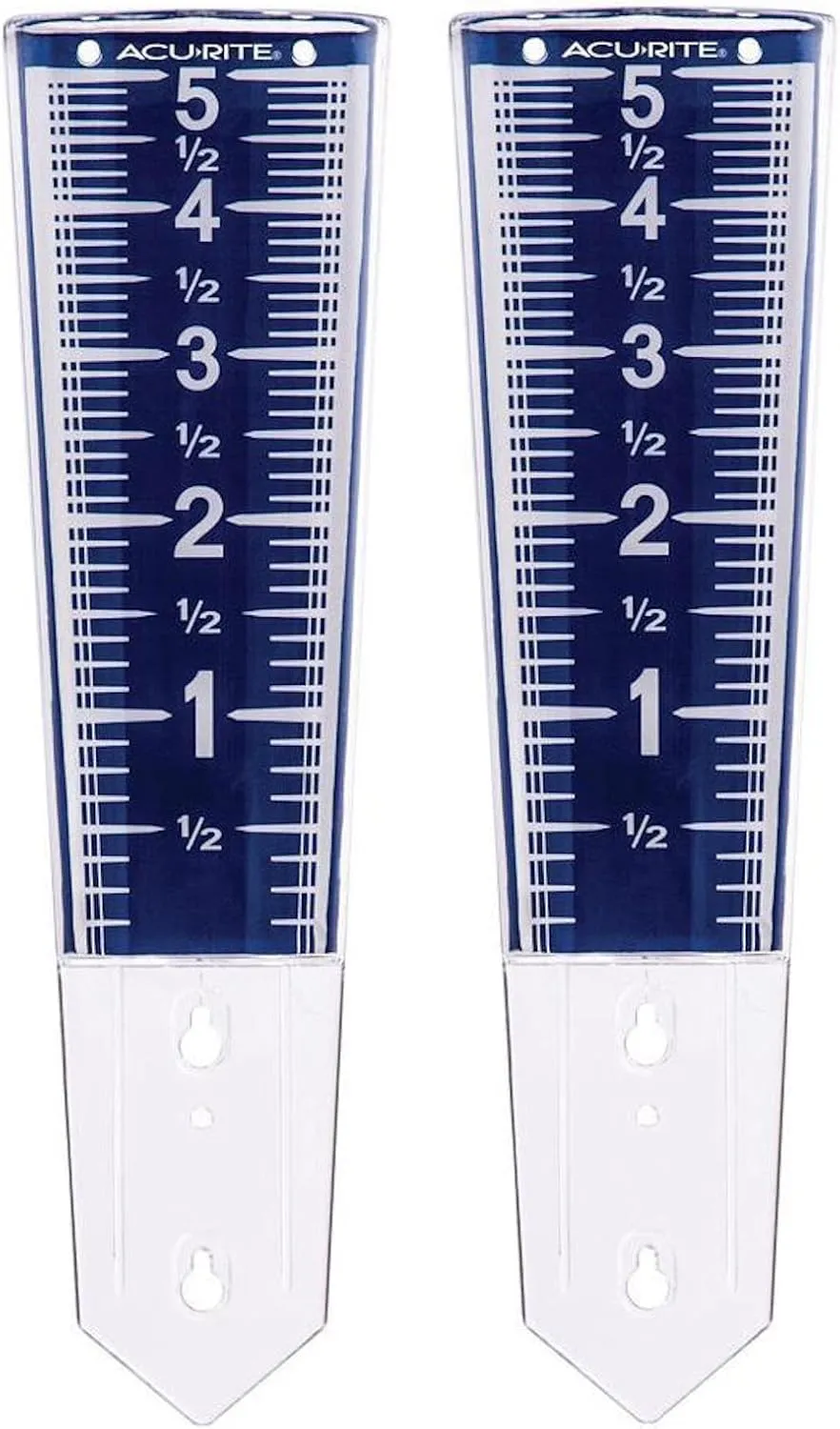 AcuRite Magnifying Rain Gauge 00850W4 (2 Pack) with Mounting Screws