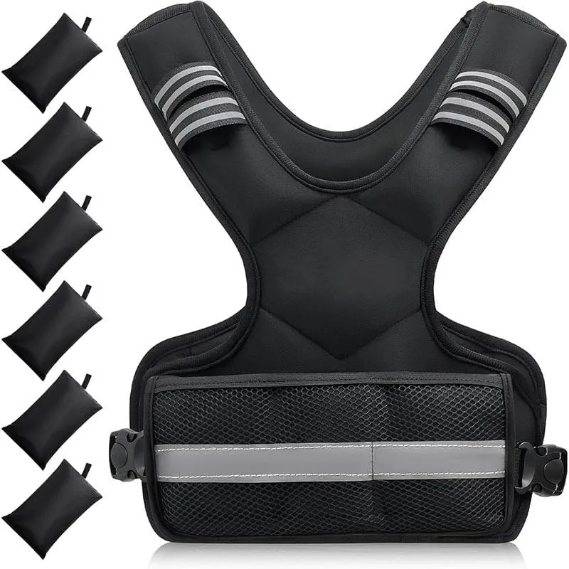 Adjustable Weighted Exercise Vest – Reflective Running & Training Fitness Gear for Men and Women