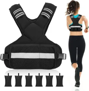 Adjustable Weighted Exercise Vest – Reflective Running & Training Fitness Gear for Men and Women