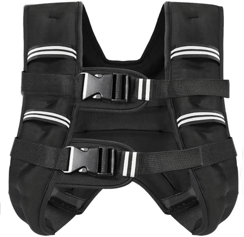 Adjustable Weighted Vest - 8-20lbs Workout Vests with Reflective Stripes, Ideal for Strength Training, Running, and Muscle Building