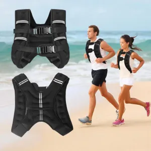 Adjustable Weighted Vest for Women & Men, Ironsand Weights for Strength Training,Weight Vest with Reflective Strip for Running Walking Exercise Workout 006