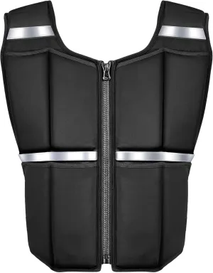 Adjustable Weighted Vest Men 2-35 lbs/2-45 lbs, Rucking Vests for Walking with Zipper/16pcs Silicone Weights, US PATENT Strength Training Workout Vest for Running GYM Home, Removable Reflective Strips