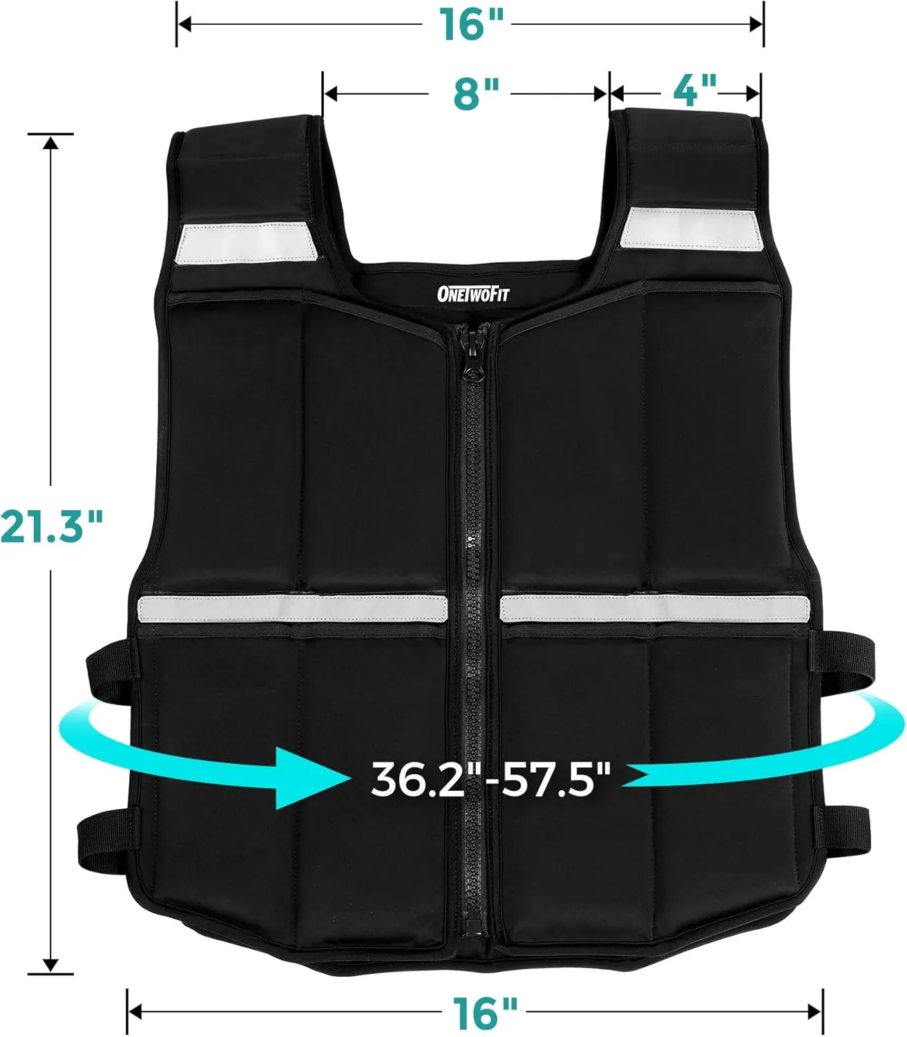 Adjustable Weighted Vest Men 2-35 lbs/2-45 lbs, Rucking Vests for Walking with Zipper/16pcs Silicone Weights, US PATENT Strength Training Workout Vest for Running GYM Home, Removable Reflective Strips