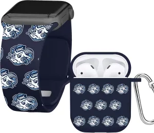 Affinity Bands North Carolina Tar Heels HD Combo Package Compatible with Apple Watch and AirPods Gen 1 & 2 (Repeating)