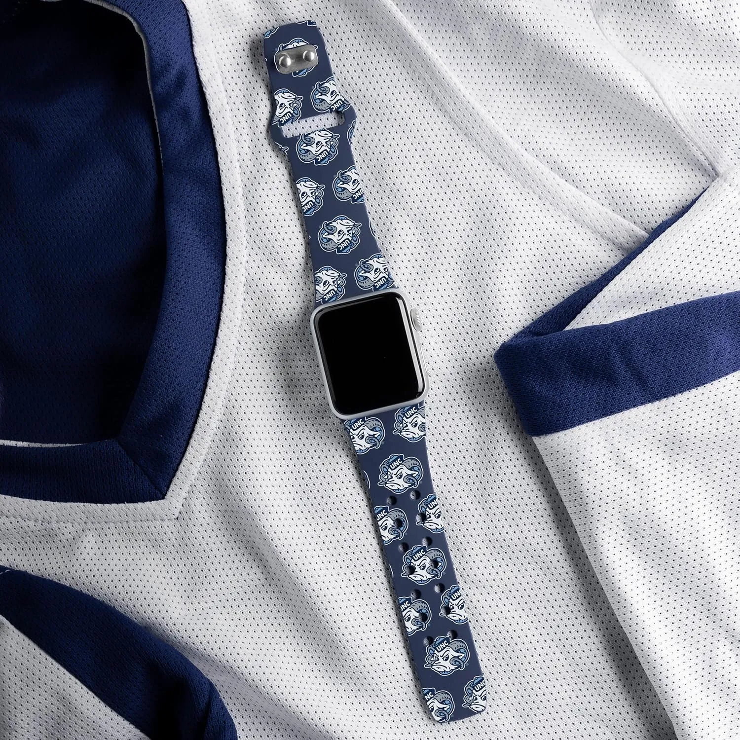 Affinity Bands North Carolina Tar Heels HD Combo Package Compatible with Apple Watch and AirPods Gen 1 & 2 (Repeating)