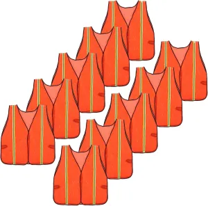 AIEOE Mens 5/10 Pack High Visibility Reflective Vest Hi-vis Bright Color Construction Safety Vest