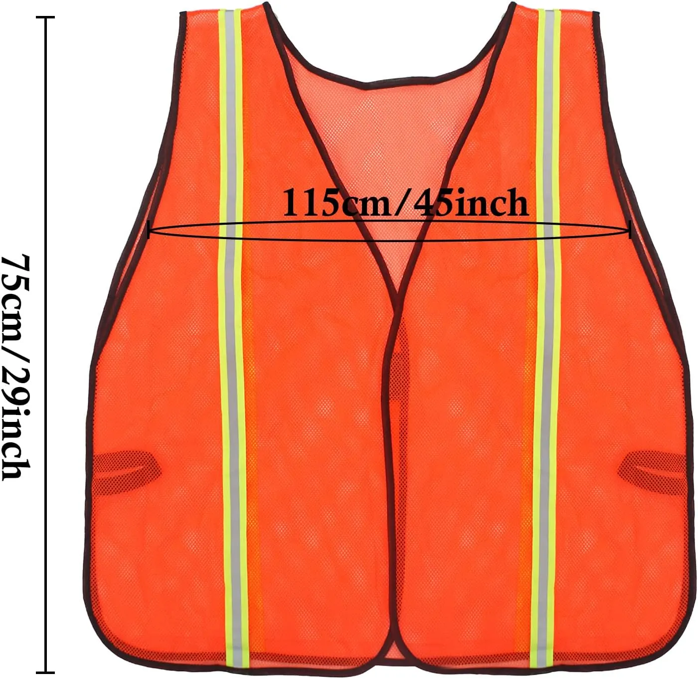 AIEOE Mens 5/10 Pack High Visibility Reflective Vest Hi-vis Bright Color Construction Safety Vest