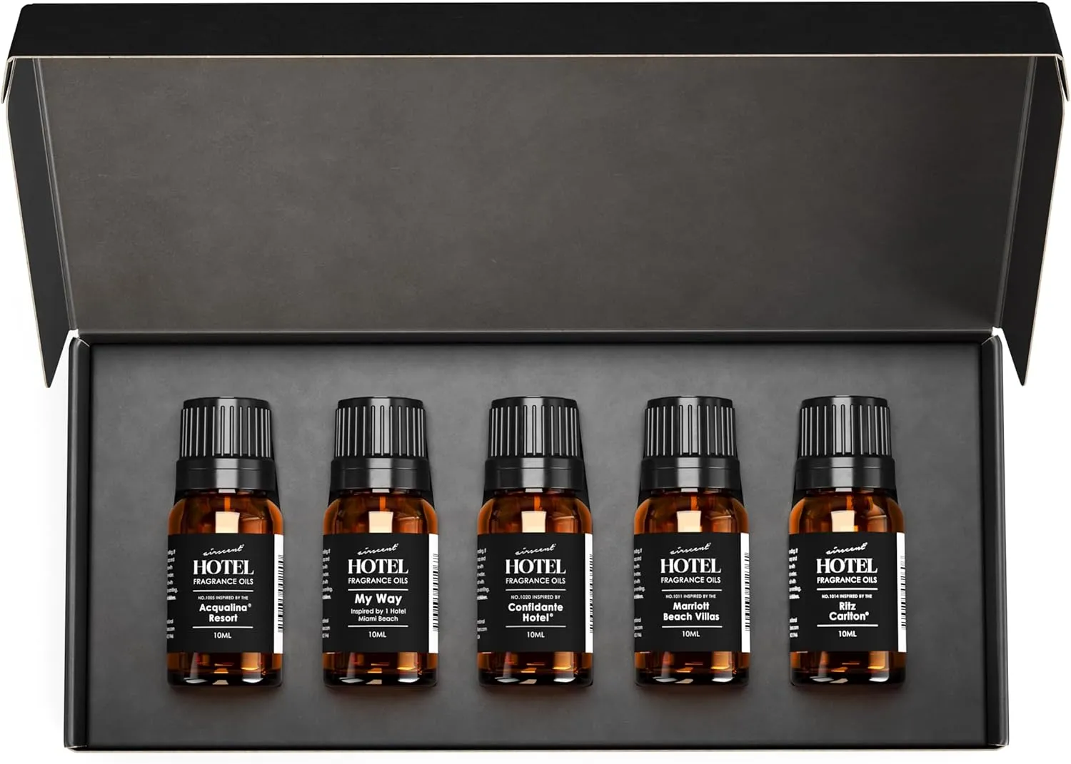 AirScent Hotel Diffuser Oil Gift Set - Florida Tropics Hotel Scents - 10 mL, 0.34 fl oz Fragrance Oil Gift Set - Inspired by The Acqualina, My Way, Confidante, Marriott Beach Villas and Ritz Carlton