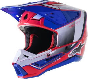 Alpinestars 8306823-2387-L: S-M5 Sail Helmet Wht/Diva Pnk/Enamel Blu G Lg