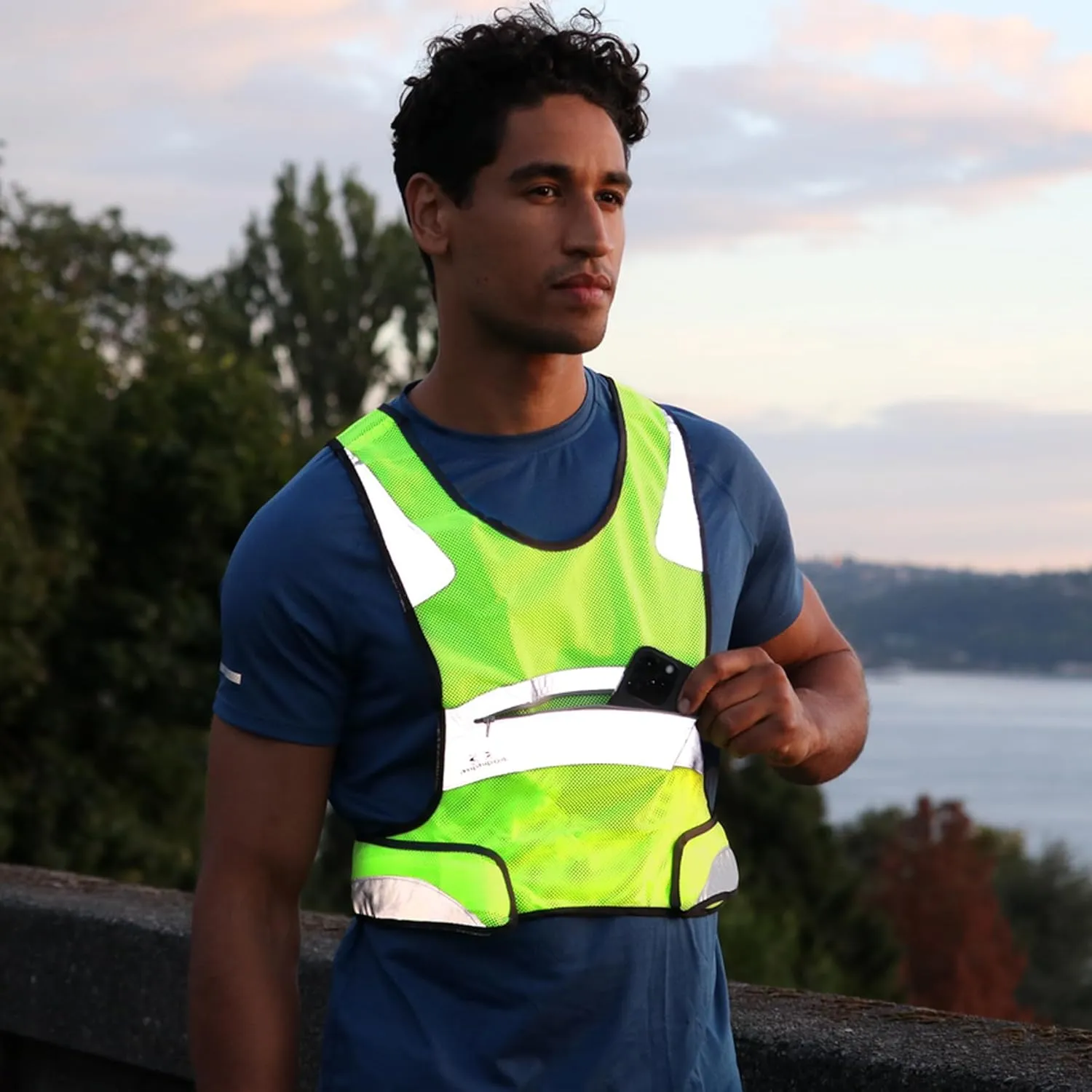 Amphipod Full-Visibility Reflective Vest, Outdoor Safety Running Gear for Road Running, Jogging & Walking