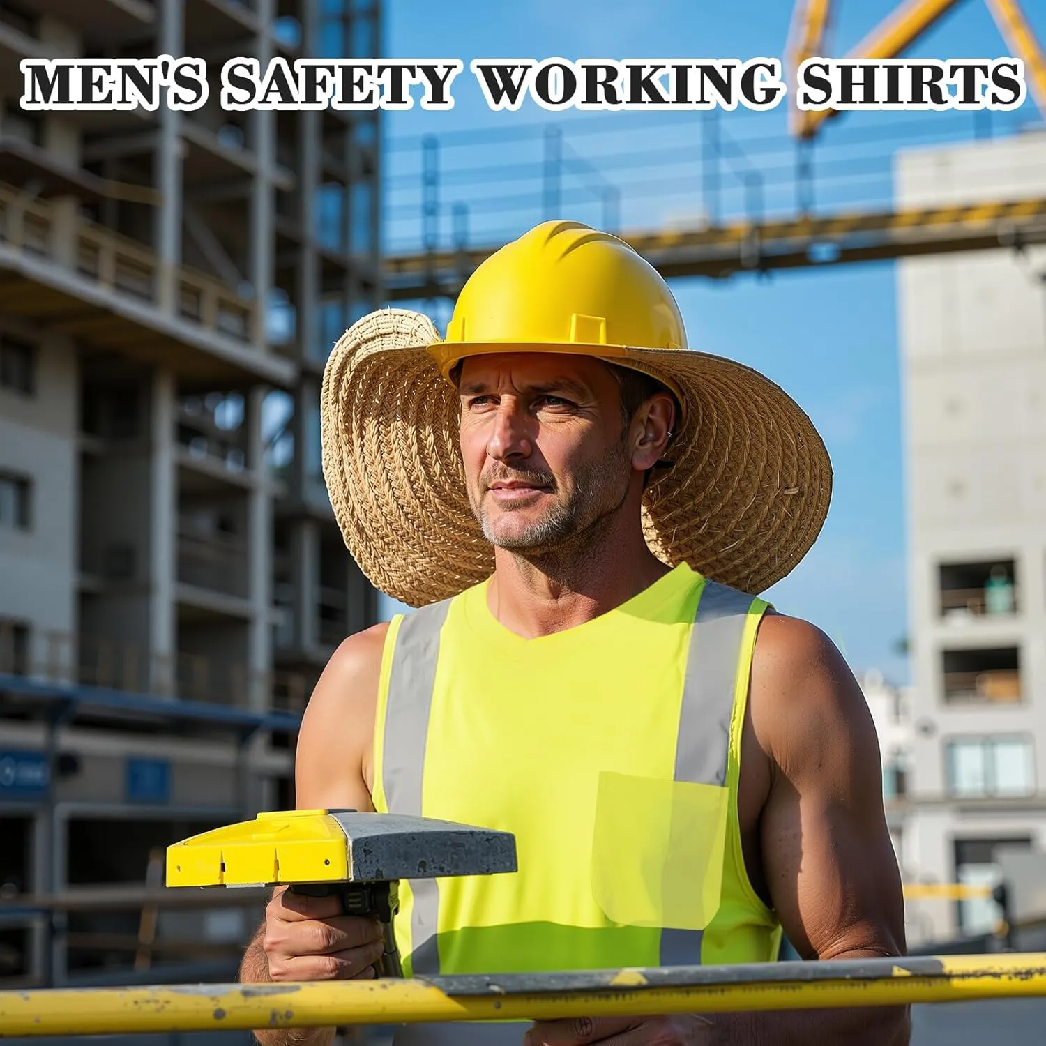 Amylove 4 Pcs High Visibility Vest Class 2 Reflective Safety Vest Reflective Construction Work Shirts for Men Women