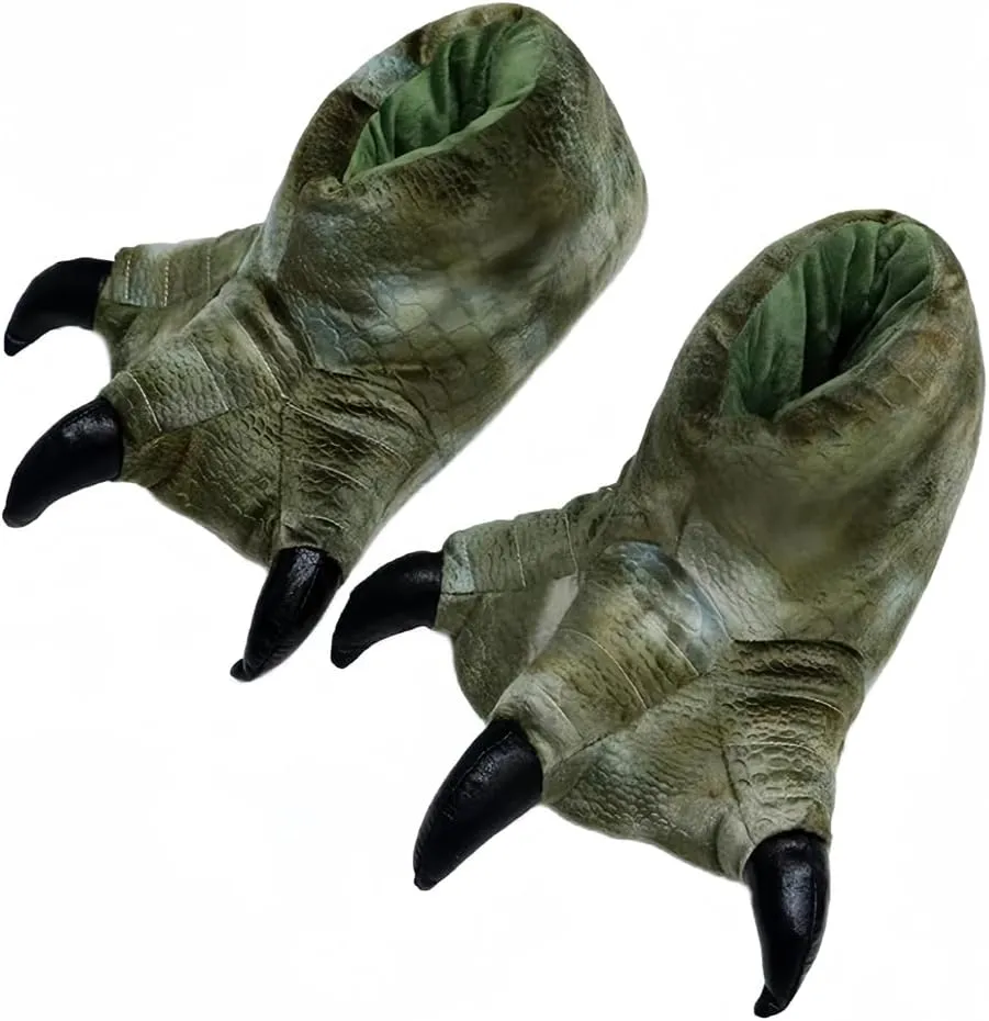 Animal Paw Slippers Plush Warm Home Slippers Bear Slippers for Adults Stuffed Furry Animal Monster Claw Paw