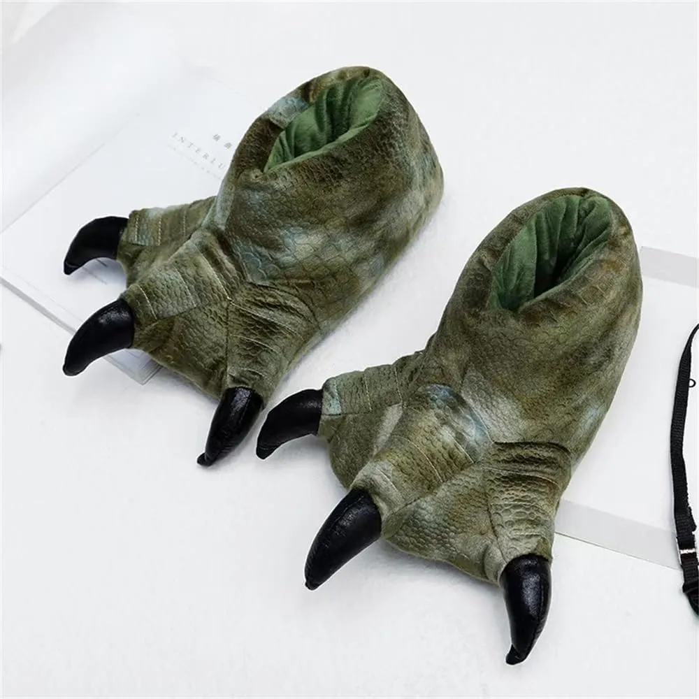 Animal Paw Slippers Plush Warm Home Slippers Bear Slippers for Adults Stuffed Furry Animal Monster Claw Paw