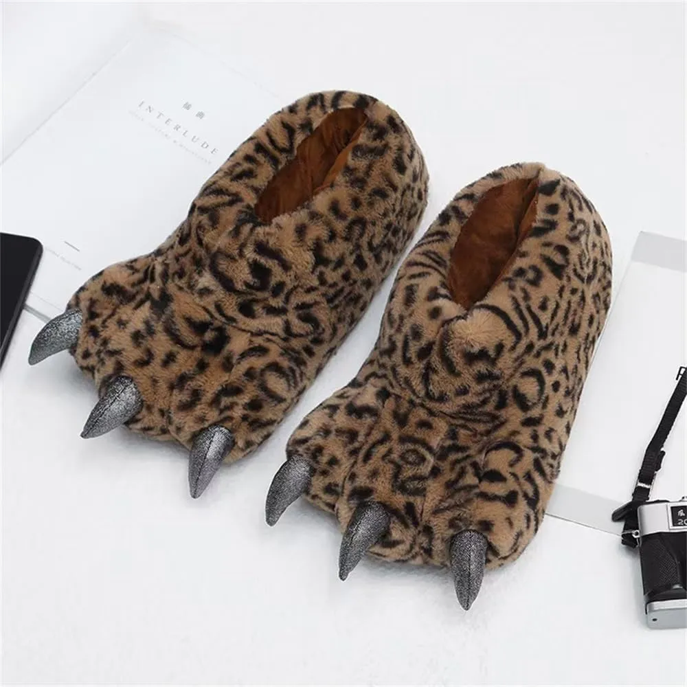 Animal Paw Slippers Plush Warm Home Slippers Bear Slippers for Adults Stuffed Furry Animal Monster Claw Paw