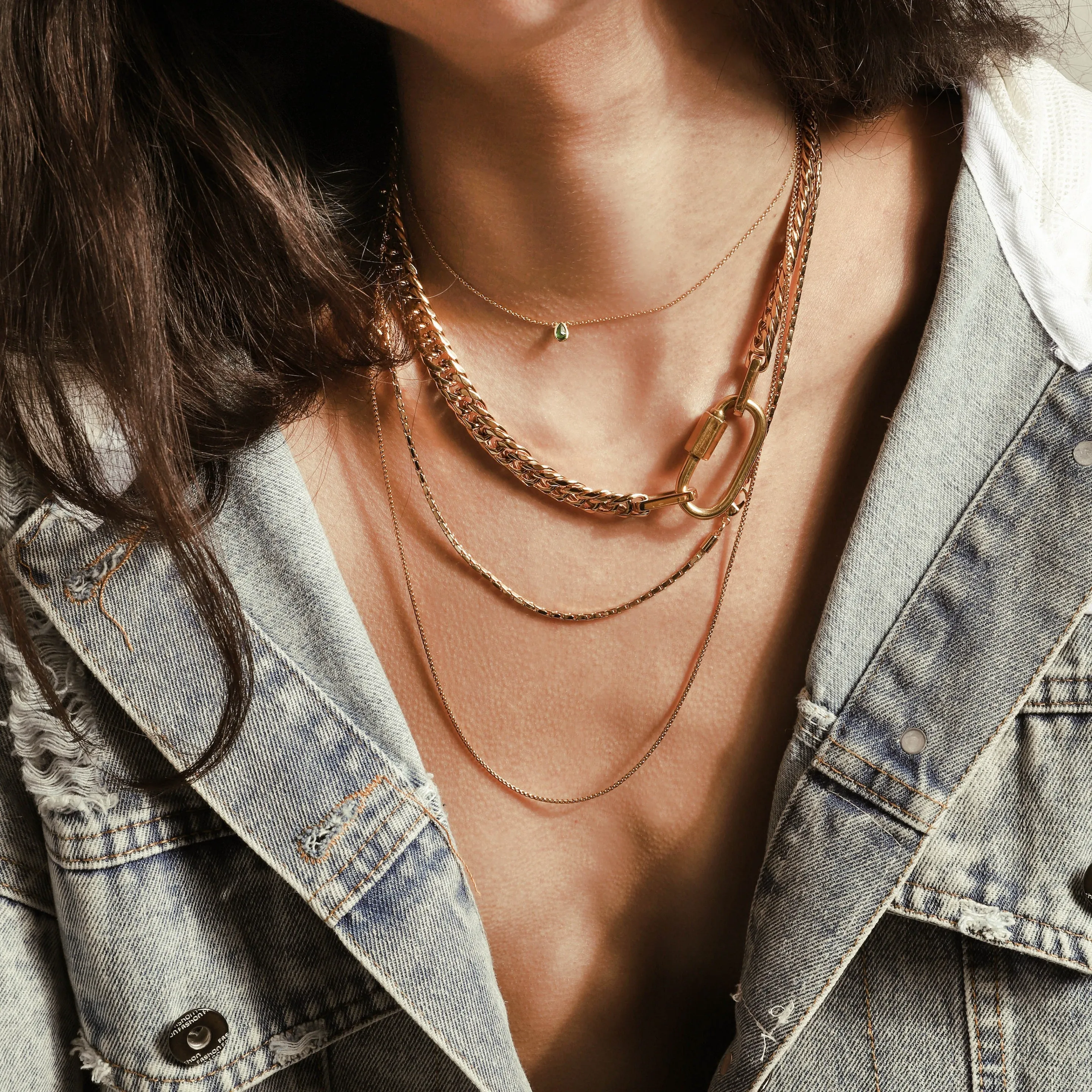 ANNE GOLD LAYERED NECKLACE SET