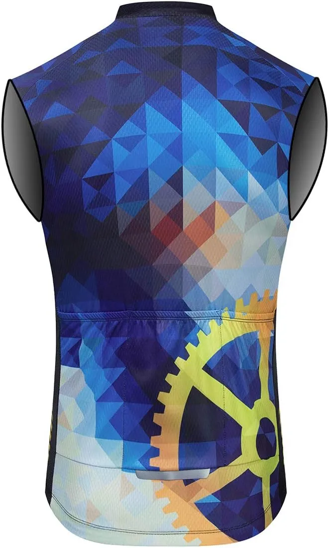 Aogda Sleeveless Cycling Jerseys Men Bike Shirts Biking Vest Clothing Bicycle Tops