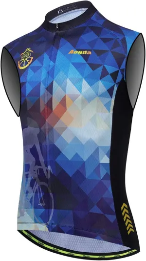 Aogda Sleeveless Cycling Jerseys Men Bike Shirts Biking Vest Clothing Bicycle Tops