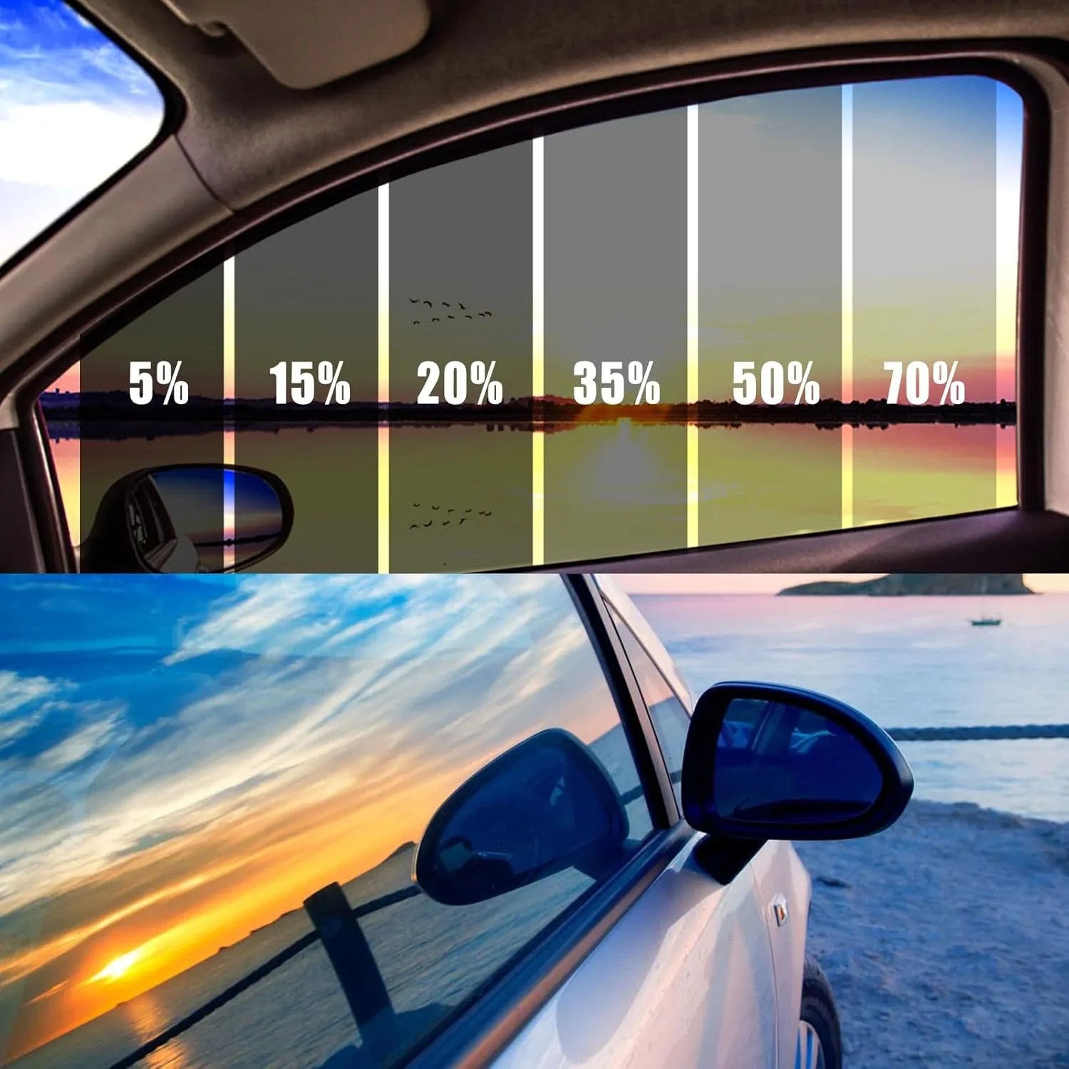 ARANA Car Window Tint Film 24" in × 15' Ft, 5% Premium Nano Ceramic Window Tints Automotive Privacy Tinted Film for Cars Trucks Heat Control 99% UV/IR Blocking Glare & Scratch Proof