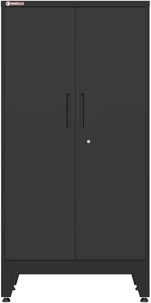 Armadillo Tough ARGL36BB-A Black Gear Locker Tall Garage Cabinet (2-Pack)