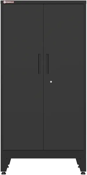 Armadillo Tough ARGL36BB-A Black Gear Locker Tall Garage Cabinet (2-Pack)