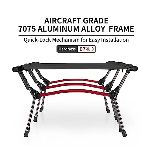ArmyWild Folding Camping Cot,Height Adjustable Ultralight Backpacking Cot