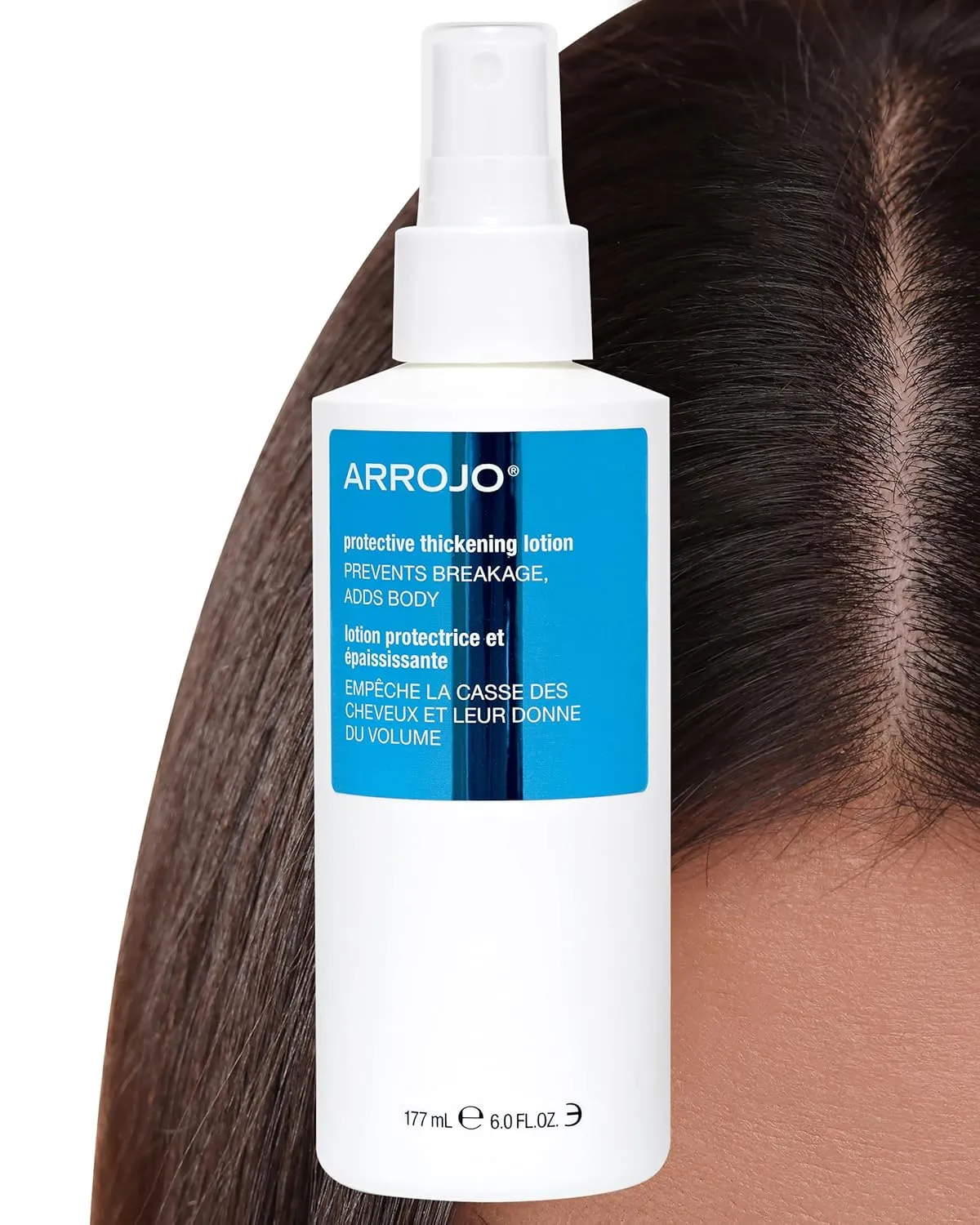 Arrojo Protective Thickening Lotion – Heat Protectant & Blow Dry Spray for All Hair Types – Sulfate & Paraben-Free, Anti Frizz & UV Protection, 6 fl. oz.