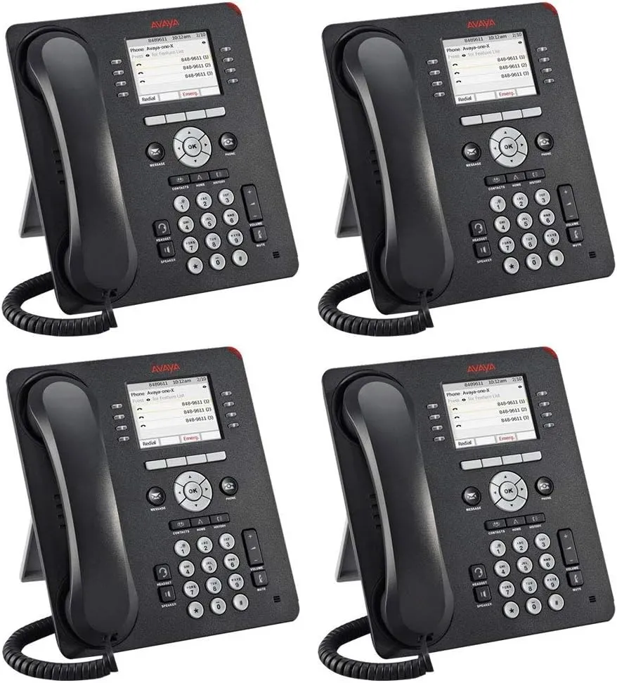 Avaya 9611G 4 PACK IP Gigabit Office Phone 700510904 (Renewed)