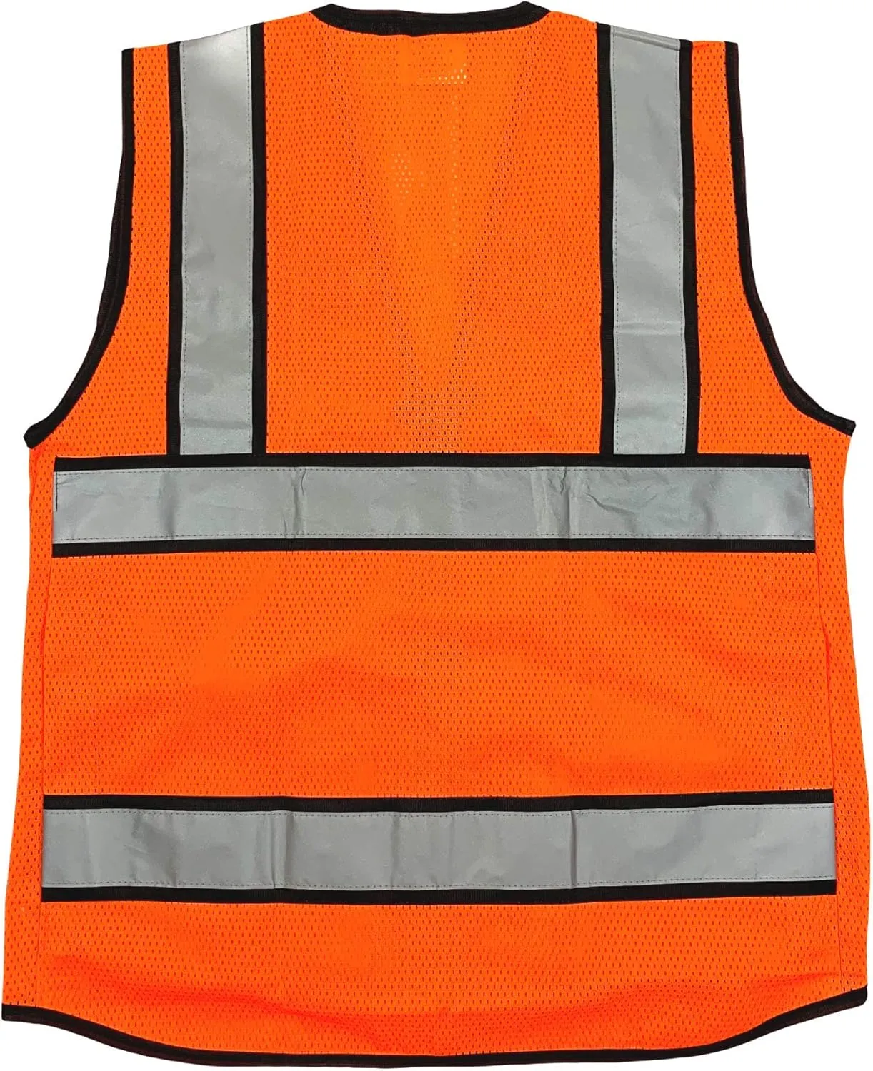 (B Engineer Safety Vest, High Visibility Reflective Safety, Vest Mesh with Zipper and pockets
