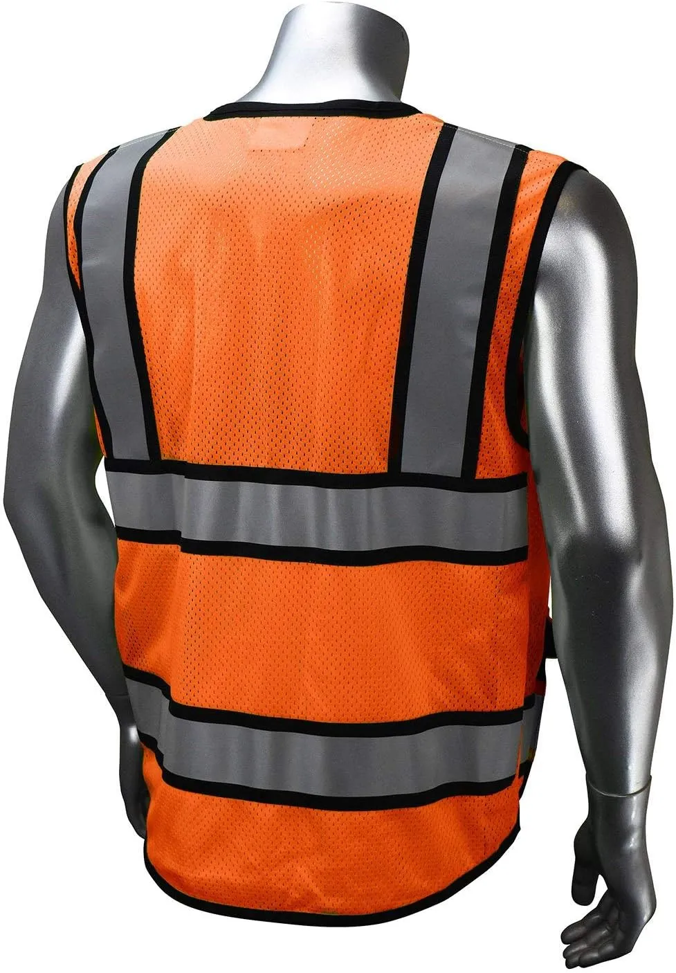 (B Engineer Safety Vest, High Visibility Reflective Safety, Vest Mesh with Zipper and pockets
