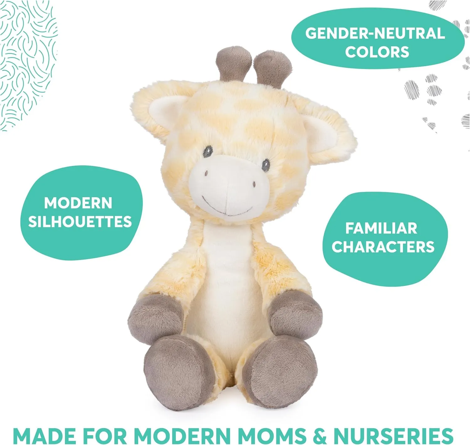 Baby GUND Lil’ Luvs Collection, Bodi Giraffe Premium Plush Stuffed Animal for Babies, Yellow/Brown, 12”