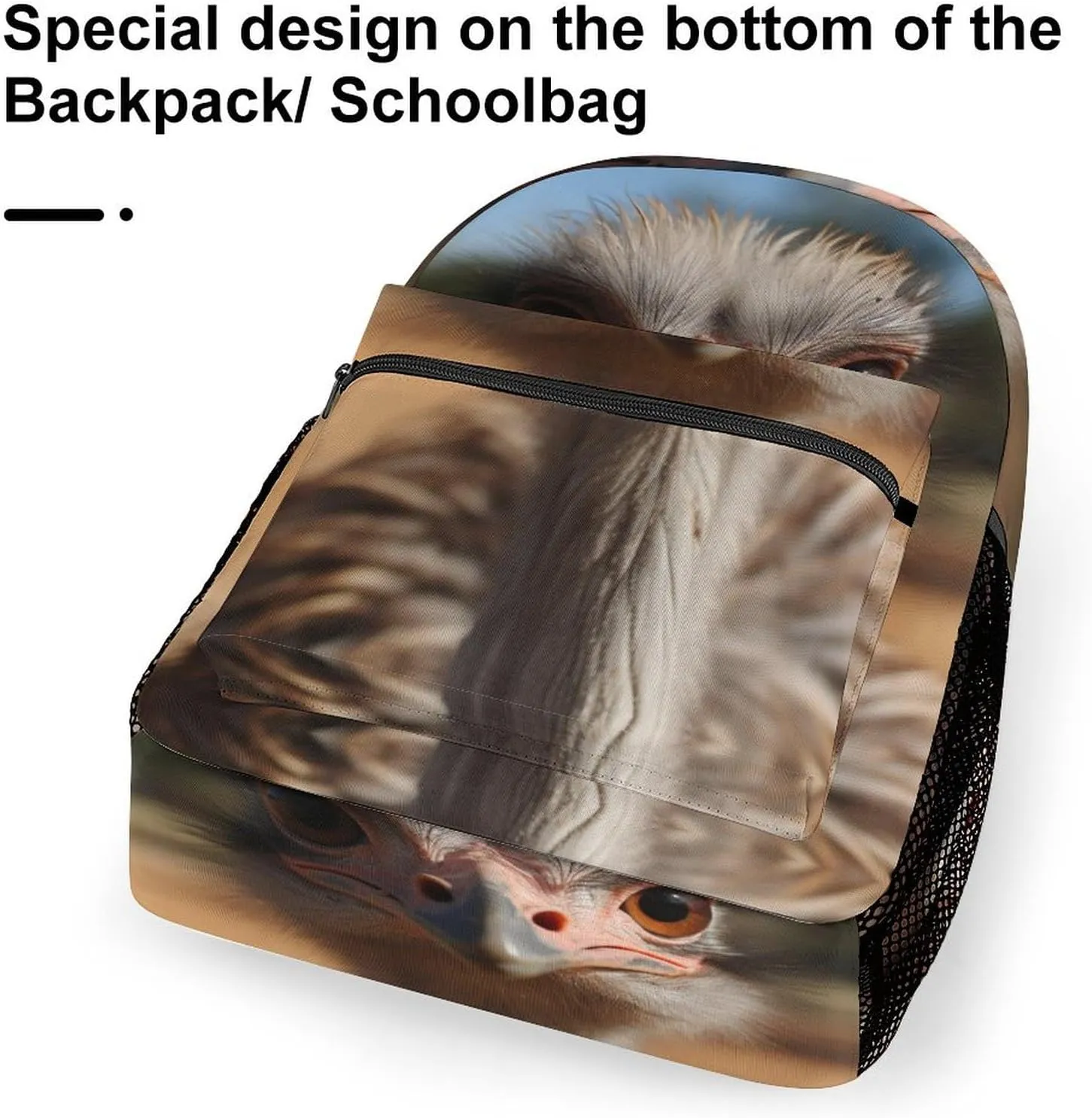 Backpacks Cute Ostrich Travel Bag Laptop Backpack Casual Daypack for Weekender Business Hiking