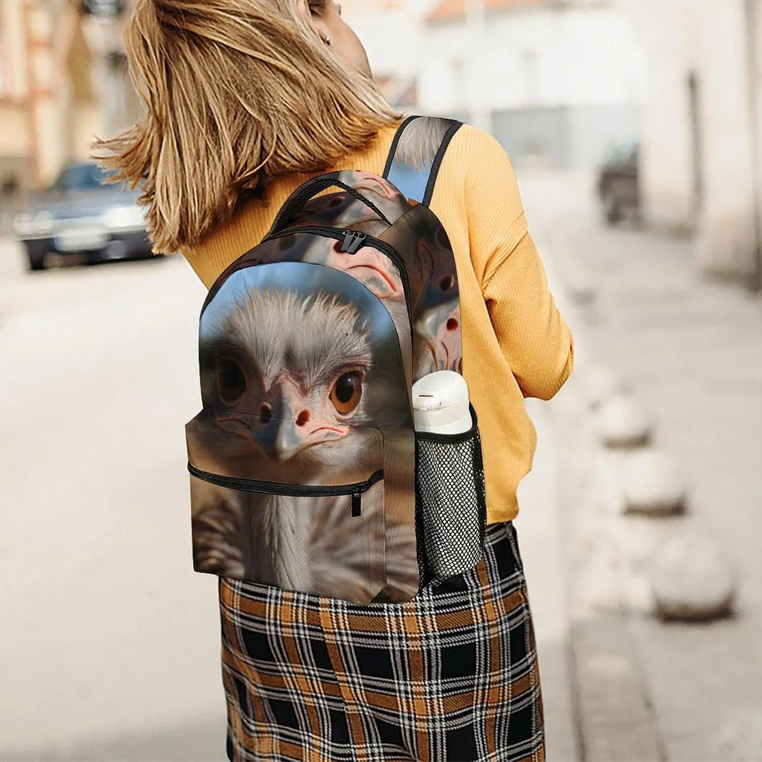 Backpacks Cute Ostrich Travel Bag Laptop Backpack Casual Daypack for Weekender Business Hiking