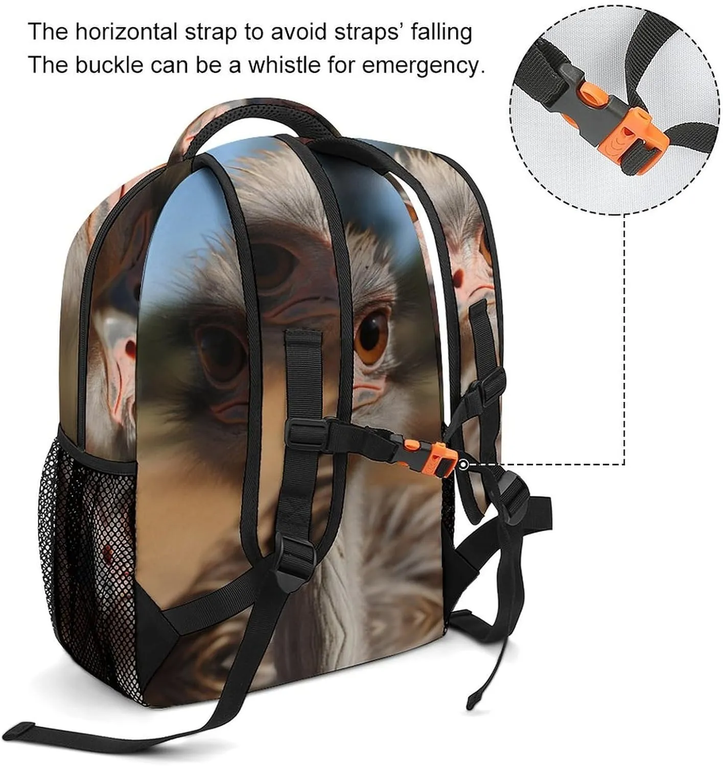 Backpacks Cute Ostrich Travel Bag Laptop Backpack Casual Daypack for Weekender Business Hiking