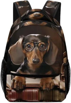 Backpacks Dachshund Book Travel Bag Laptop Backpack Casual Daypack for Weekender Business Hiking